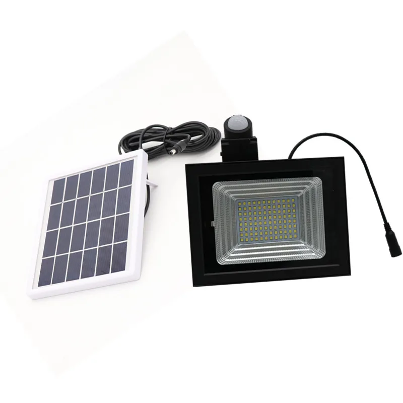 2020 high quality 5 meters cable solar power 1200lumens outdoor security lights eave mounted motion light
