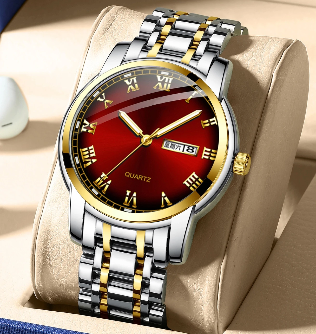 

Stainless Steel Luxury Waterproof Quartz Oem Brand Hands Wristwatches Custom Logo Wrist Watch Men