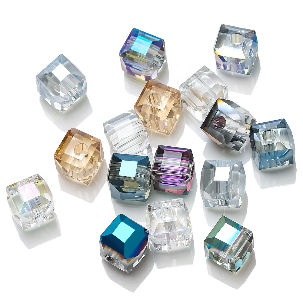10/12MM Big Hole Square Beads