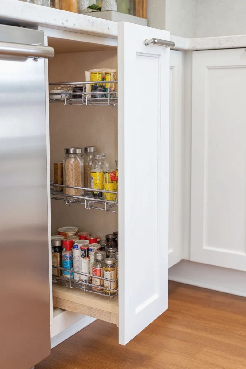 why your kitchen needs shallow pull out pantry shelves and yes they re magic for families