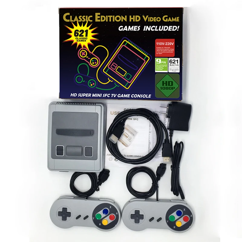 

YLW China wholesale HD 1080P Gaming Console Classic Retro Handheld 621 Game Console, Gray