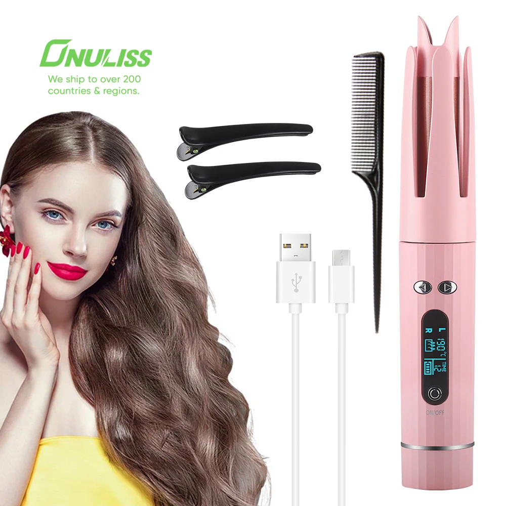 

Curling Irons Hair Straightener And Curler 2 in 1 rizador de cabello Electric Cordless Portable Waver Automatic Hair Curler