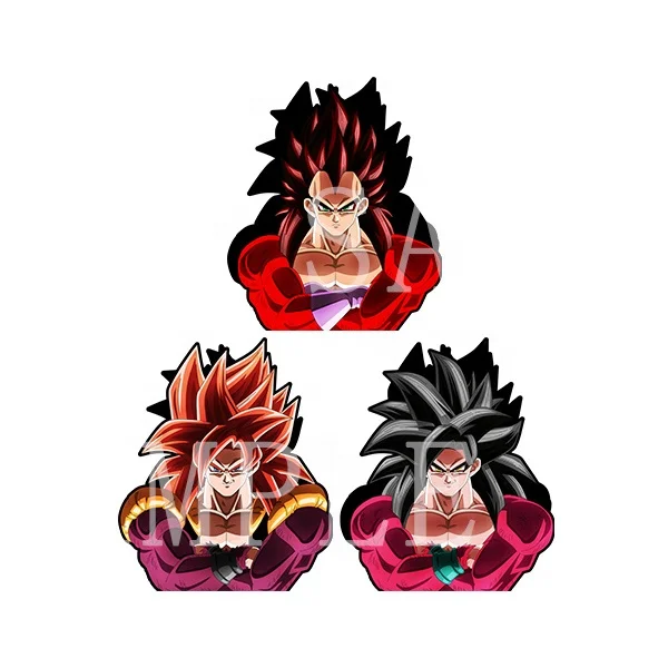Son Goku Vegeta IV Gogeta Waterproof Anime 3D Motion Sticker Car Sticker Laptop&Refrigerator Decals Wall Decor