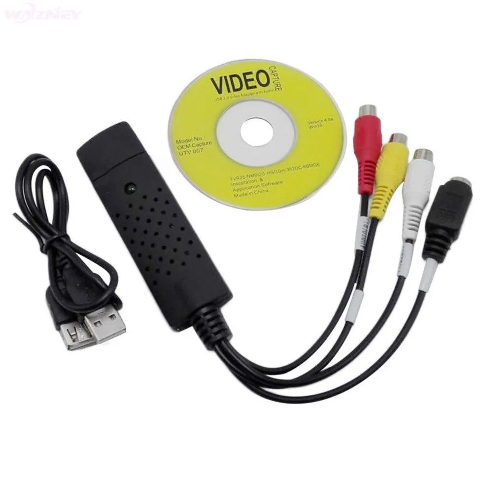 
USB 2.0 DC60 Tv dvd to vhs Converter video Capture adapter card Audio AV for vista win8 win7 XP Fast VER 008 007S 