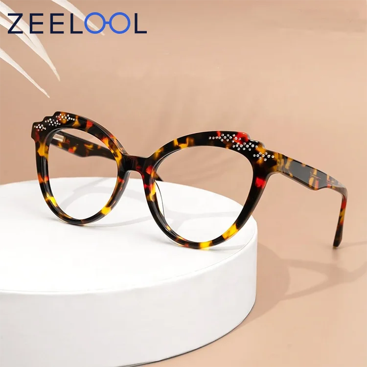 

Zeelool Super Unique Cat Eye Design Multi Colors Women Eyewear Acetate Quality Optical Eyeglasses Frame