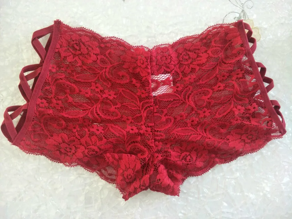 Wholesale Women Sexy Underwear Transparent Plus Size Stretch Lace