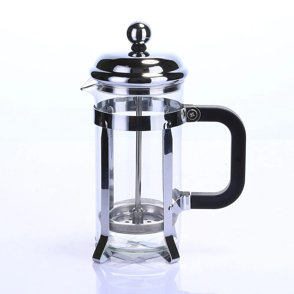 

Borosilicate glass coffeemaker french press pot teapot with stainless steel filter screen