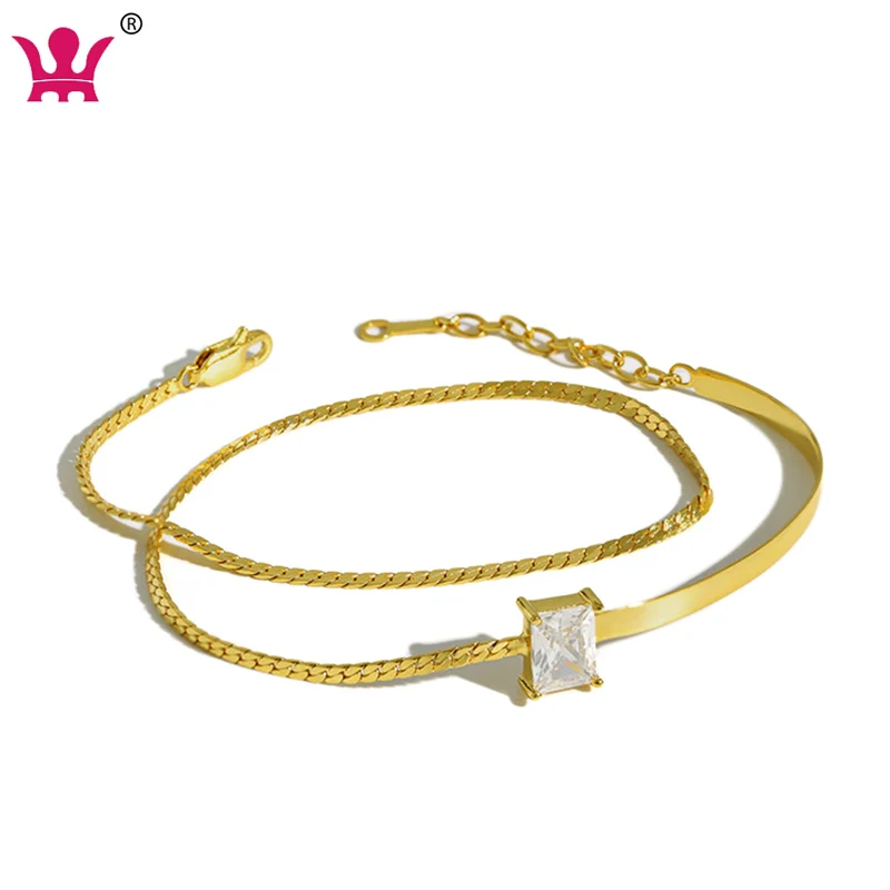 

Oem customize gemstone adjustable bracelet 18k gold plated silver bracelet 925 sterling silver jewelry, Platinum,gold