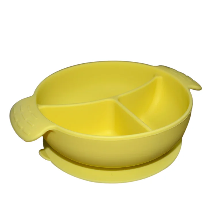 

Customized Food Grade Bpa Free Kids Suction Silicone Baby Plate, Customized color