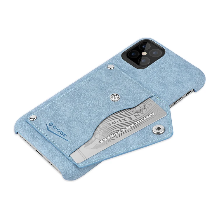 

Hot Sale PU Leather Mobile Phone Cover Case for iPhone 11 12 Mini Pro Max Shockproof Protective Bags with Card Slot, Pink/blue/black