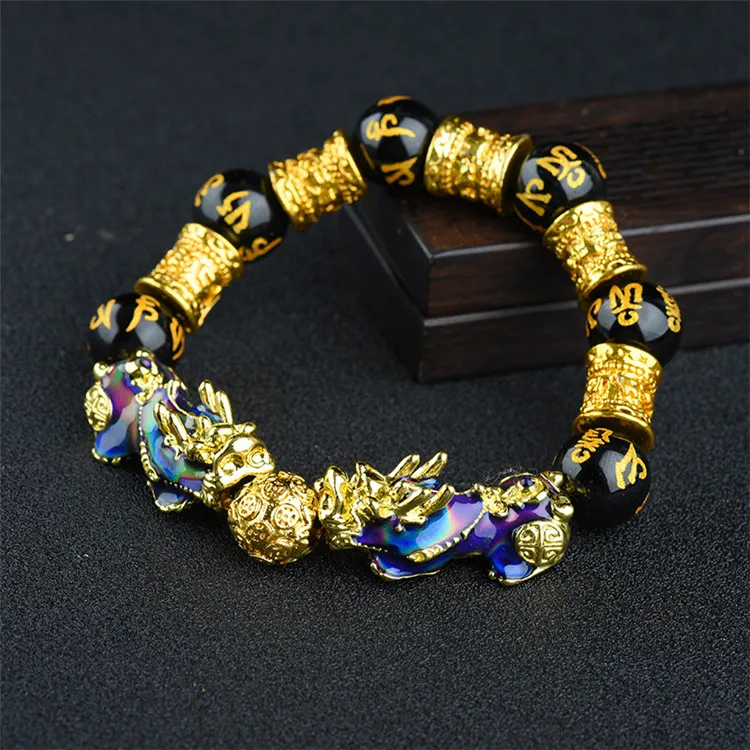 

Lovers bracelet Pixiu temperature change color vibrato with the same paragraph wholesale Southeast Asia cross-border bracelet, Picture shows
