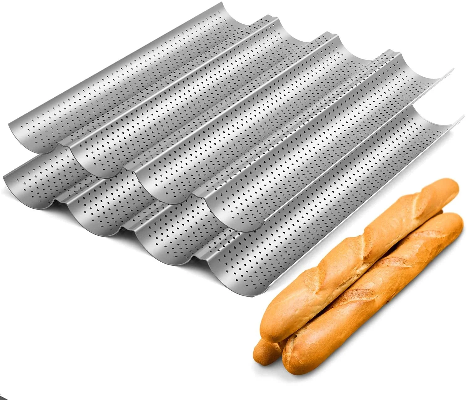 

4 Waves Loaves Carbon steel baking pan