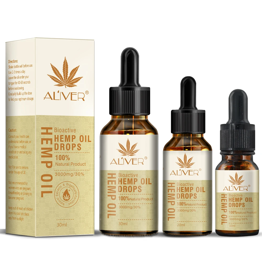 

ALIVER 10 20 30 ml herbal extracts oil Help relieve stress and help sleep hemp seed essential oils naturalhemp essential oil