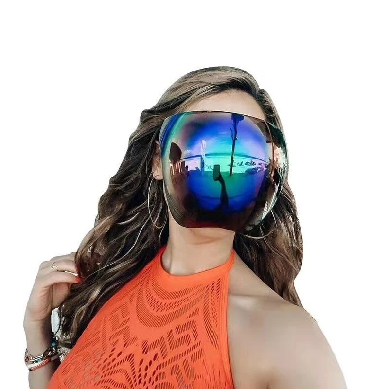

Gradient Color Faceshield Plastic Face Screen Sunglasses Anti Fog Full Clear S hield, Colors