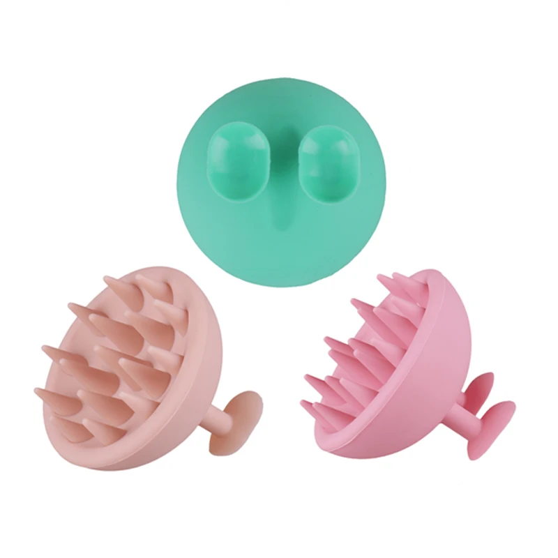 

Portable New Clean Shampoo Brush Silicone Head Hair Scalp Massager With Soft Silicone Comb, Any pantone color