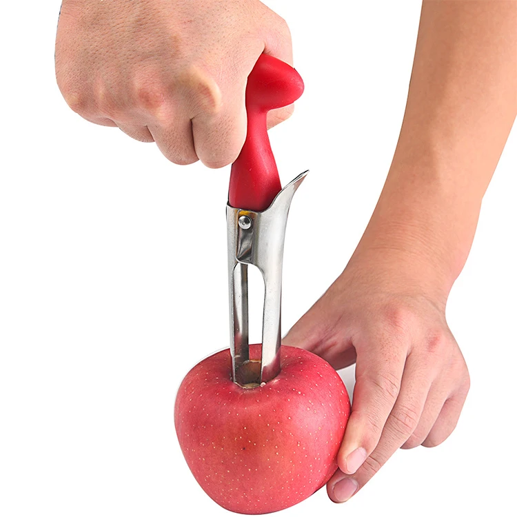 

Household kitchen gadgets Stainless Steel Sharp Pear Corers with plastic handle Apple core remover