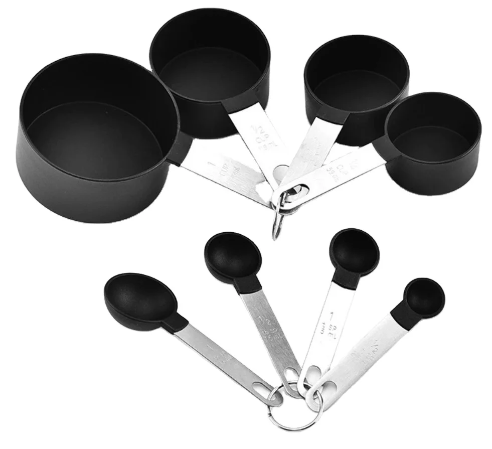 

Kitchen 8 Piece Measuring Cups and Measuring Spoon Set for Liquids and Solids
