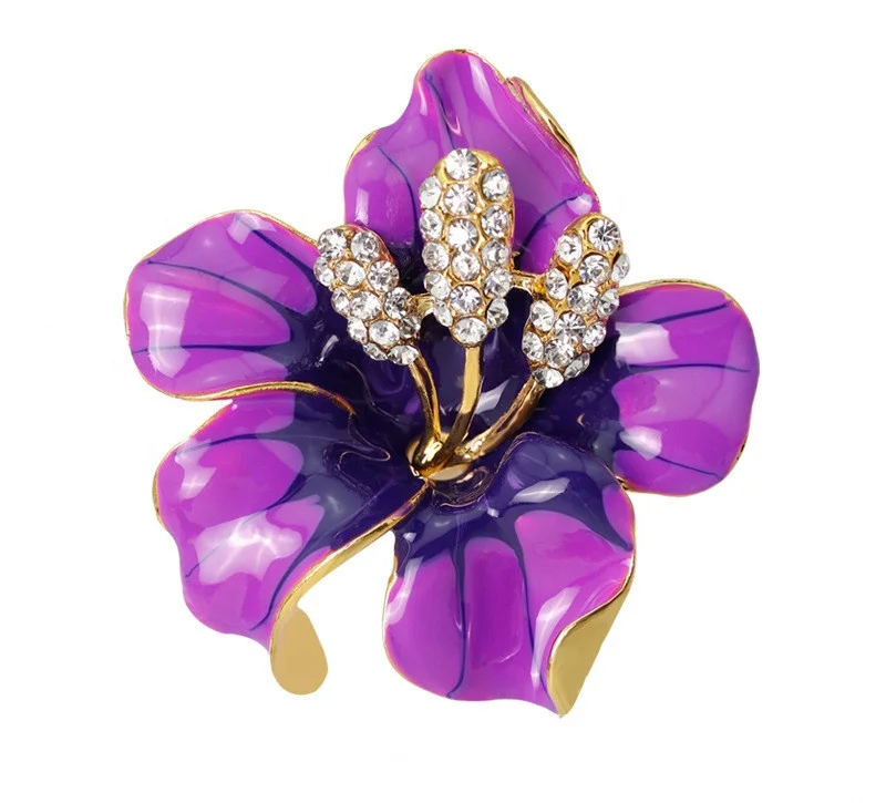 

Electroplating Alloy Flower Brooch Fashion Classic Women's Brooch, Colorful