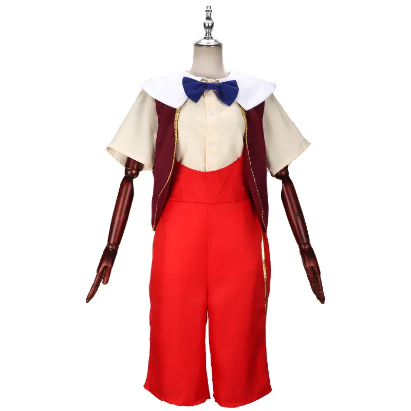 

BAIGE 2024 Cosplay Birthday Party The Long-nosed Pinocchio Fancy Costume Fairy Tale Dress Up for Children