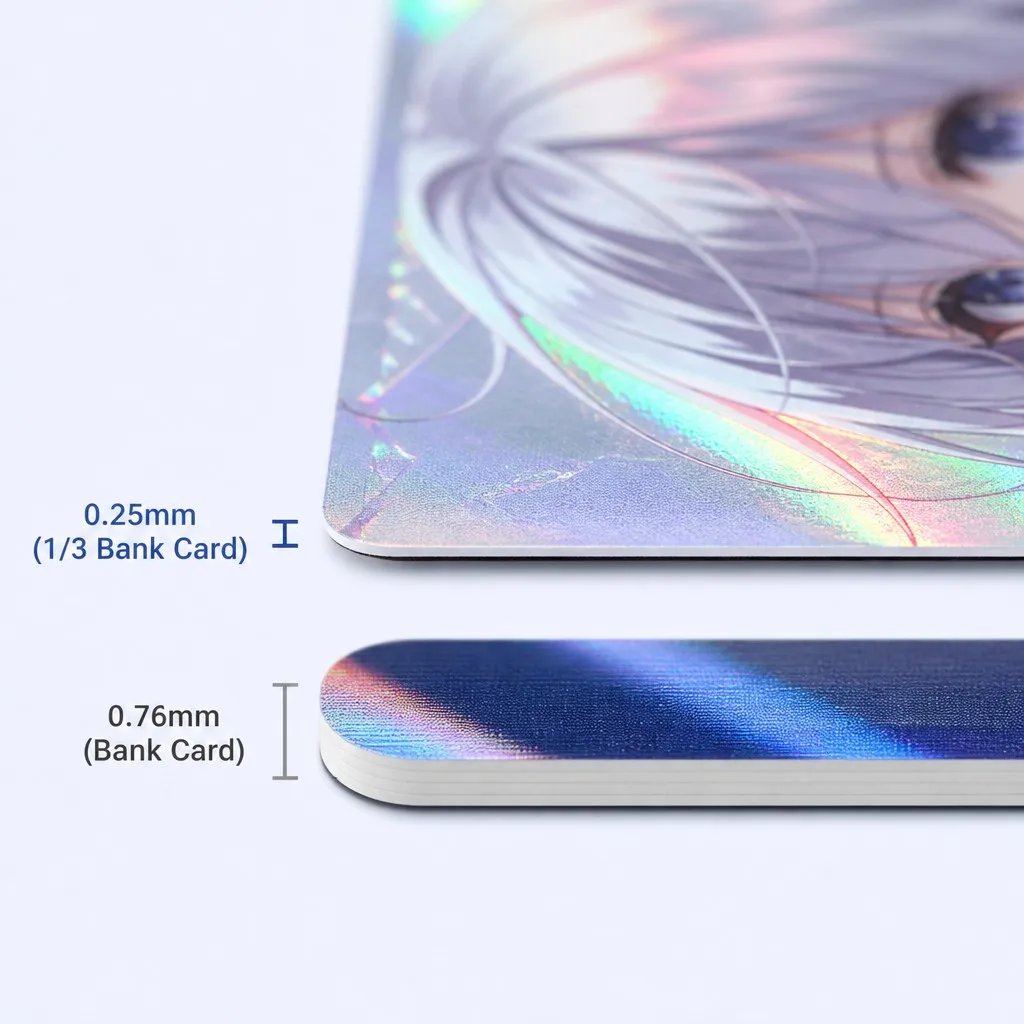 0.25mm Thickness Compared to 0.76mm Bank Card