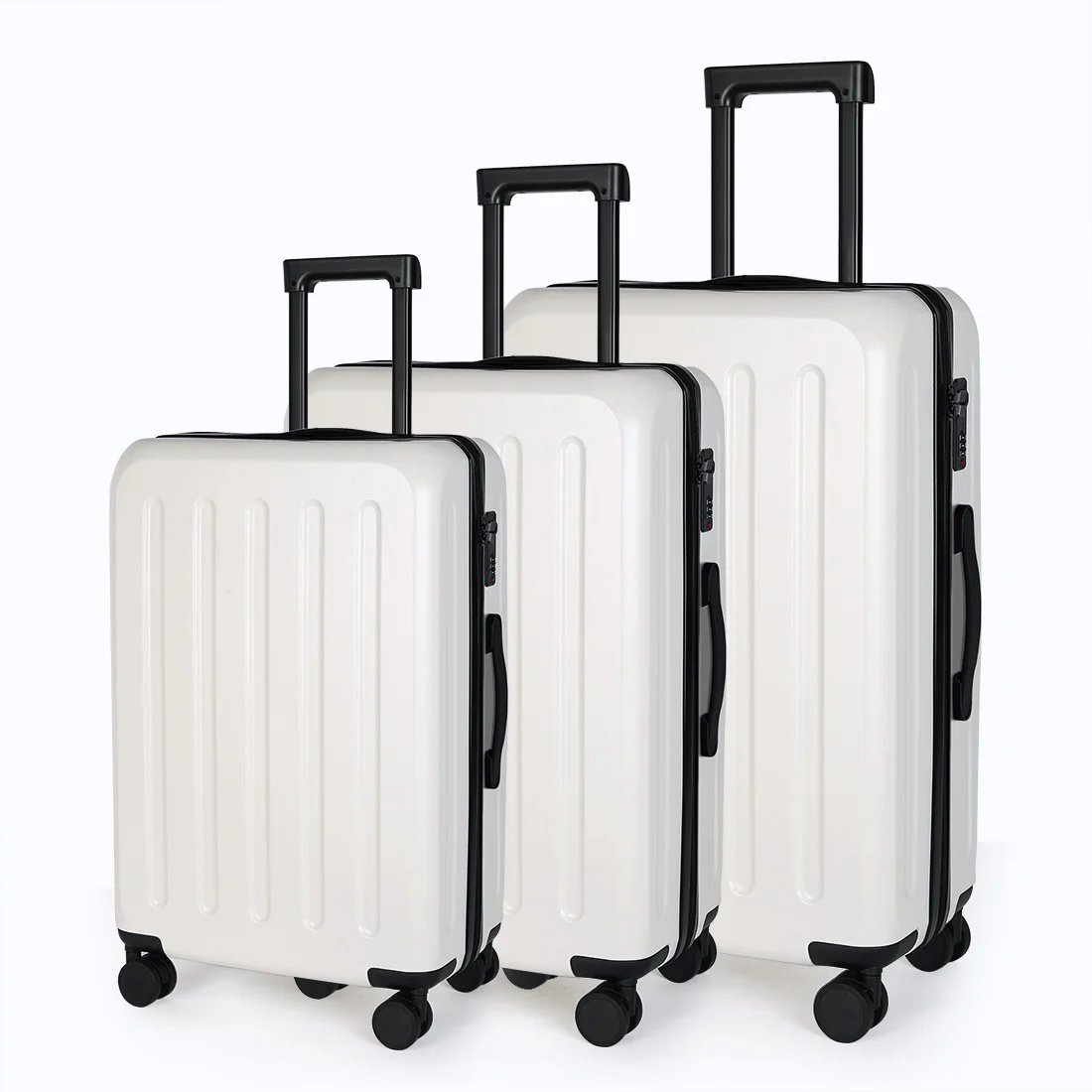 

Wholesale new hardside luggage valise de voyage 3 pcs suit case bags trolley travel ABS suitcase