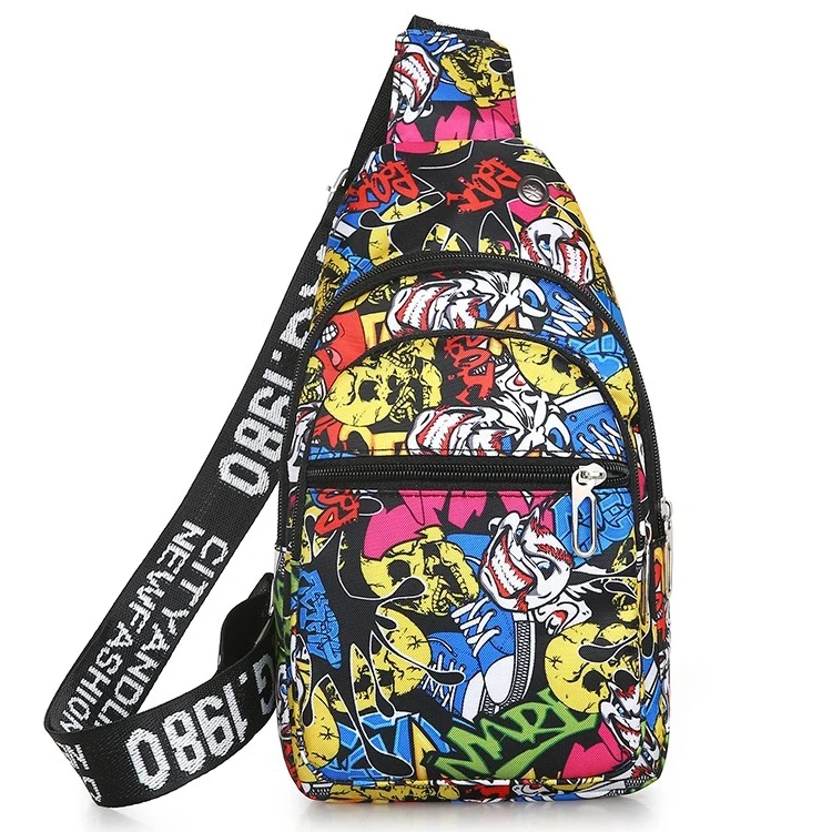 

wholesale waterproof shoulder bag lightweight small sling backpack unisex chest crossbody daypack for kids boys and girls, Blue,black,red,pink
