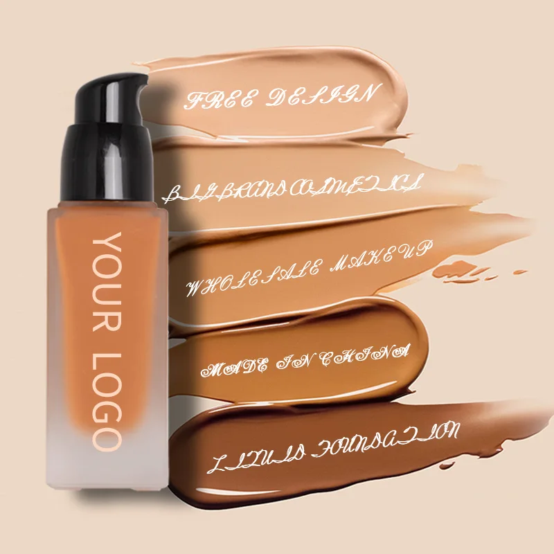 

Natural Skin Waterproof Full Coverage 30 Colors Private Label makeup Liquid Foundation, 30 kinds of colors instock for you choose