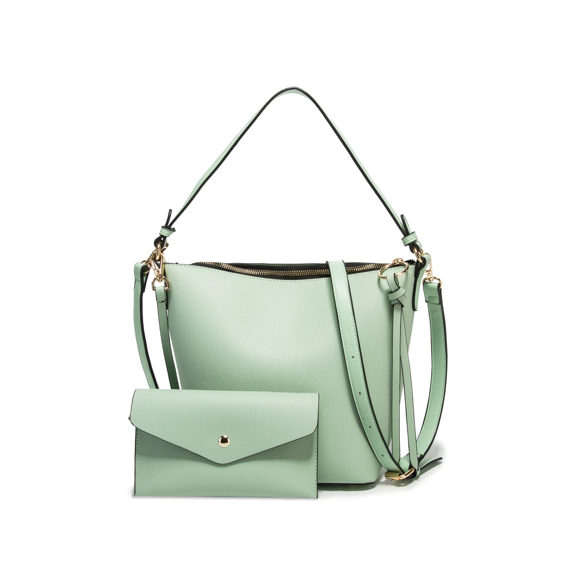 

New Cheap ladies handbags set pu leather bags women handbags, Picture color
