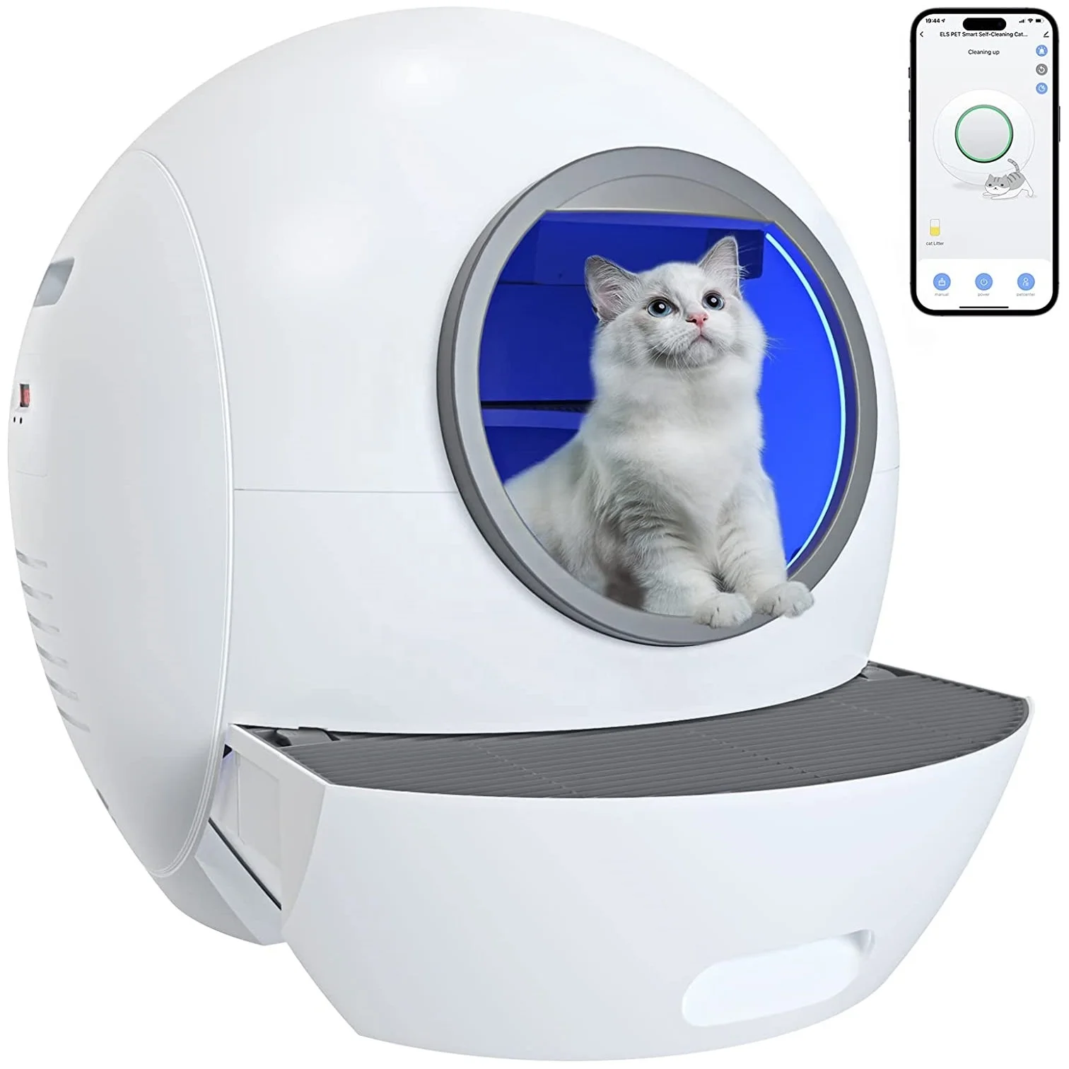 

Smart Fully Enclosed Quick Cleaning Cats Litter Toilet APP Remote Control Auto Self-cleaning Automatic Cat Litter Box