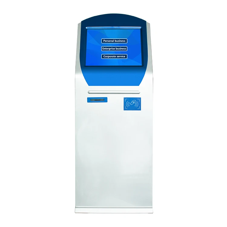 
17/19 inch token number machine wireless queue management with touch screen for hospital/bank 