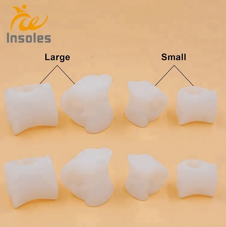 
Pack of 4 Toe Separators and Spreaders For Bunion, Overlapping Toes and Drift Pain Pads 