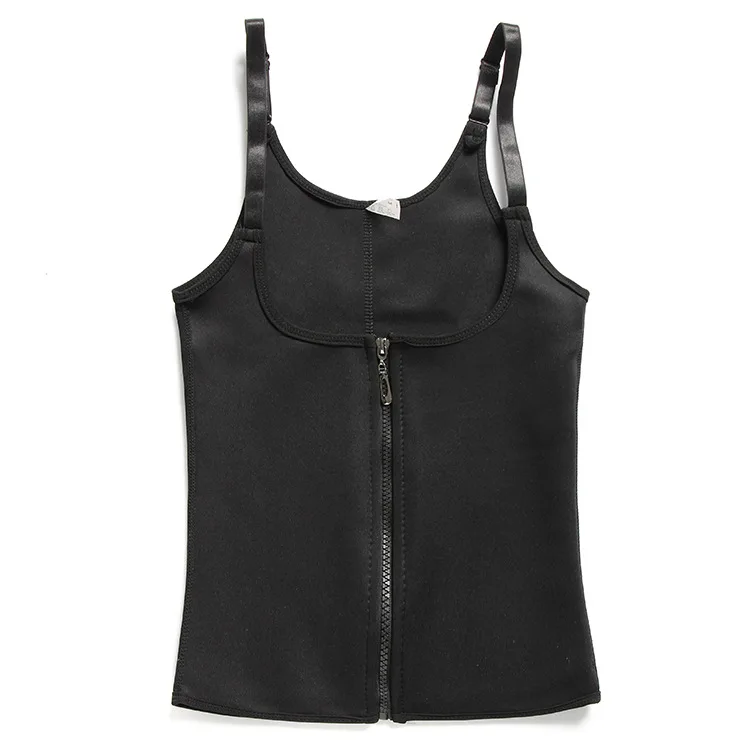 

Women Zipper Vest Body Shaper Tummy Control Cincher Tank Top With Adjustable Straps, Blue, purple, black, rose