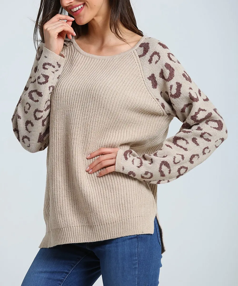 

Women Boutique Simply Brown Leopard Sweater Tunics