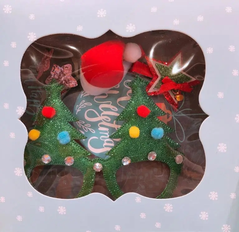
2020 New Christmas Headband Hair Pin Hair Tie Glass Frame Hair Accessories Gift Set For Kids 