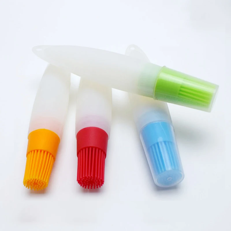 

Silicone Kitchen Tool BBQ Cooking Grill Oil Honey Sauce Bottle Brush Pastry Basting Brushes, Red,yellow,blue,green