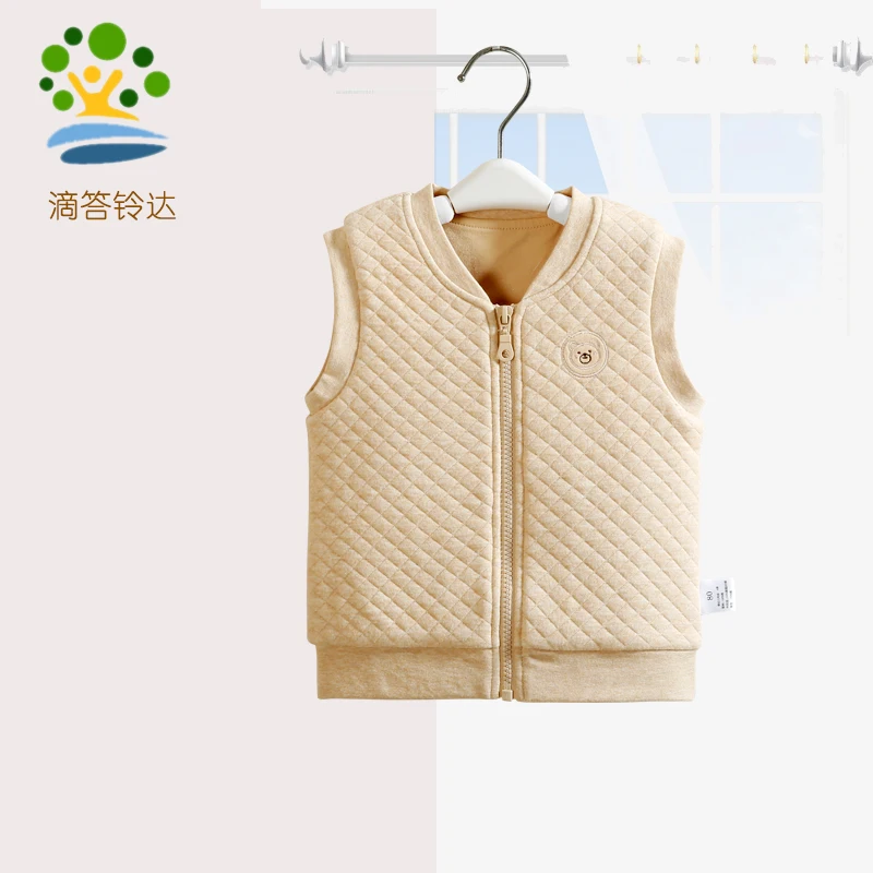 
Good Quality Wholesale Custom Design Organic kids Tank Top Baby Quilted Cotton Vest 