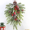 High Quality Realistic Pine Tips Christmas Wall Decoration Door Wall Hanging Xmas Swag