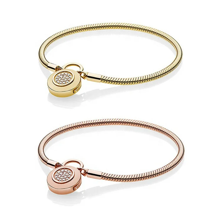 

High quality engagement charm gold bracelet rose gold bracelets