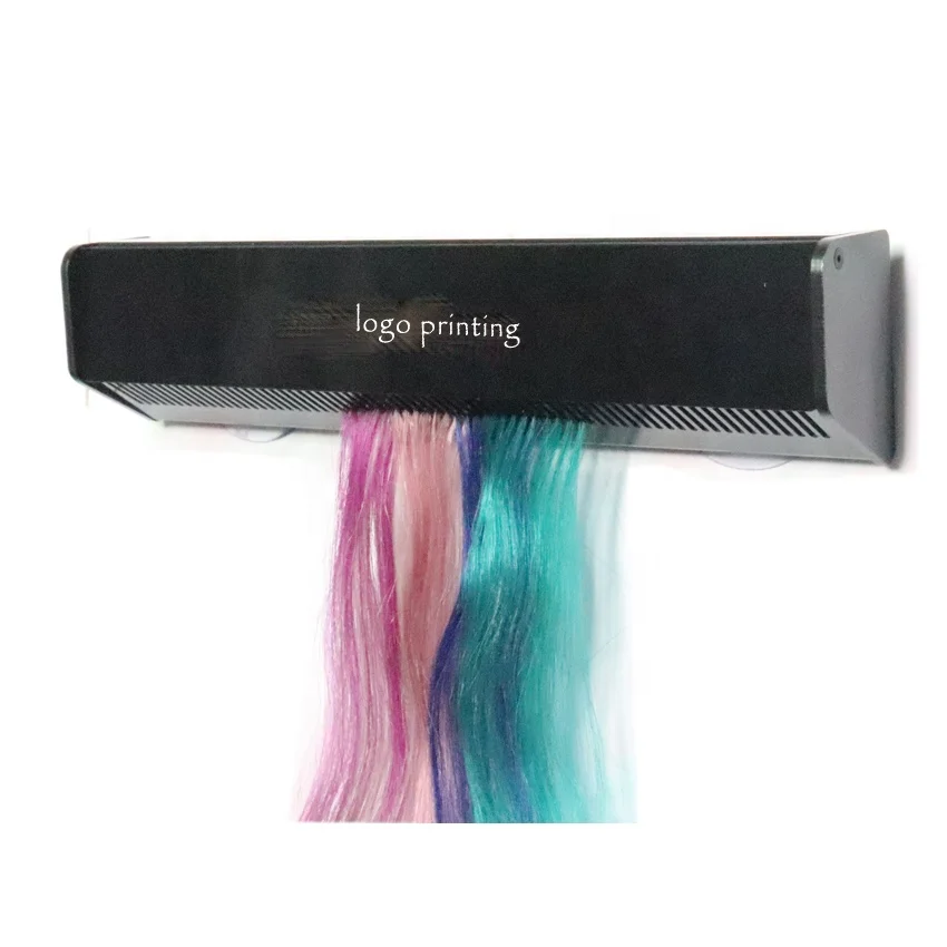 

Hot sale custom logo color size acrylic hair extension display stand, Clear black white marble