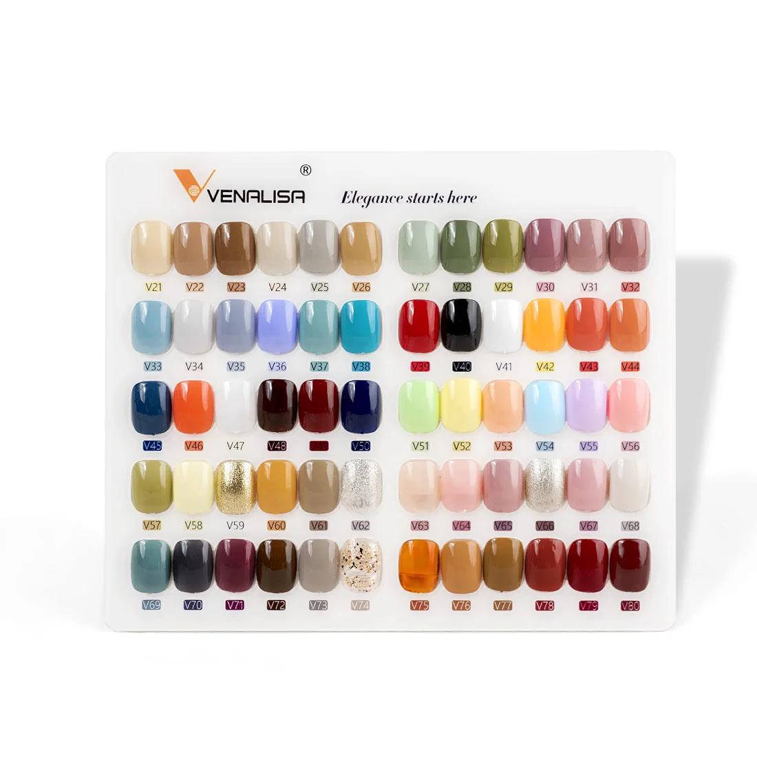 

2022 VENALISA Nail paint pen UV gel polish color card 60 colors/111 colors soak off CANNI factory wholesale cheap price