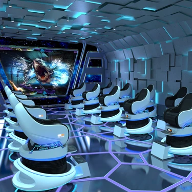 

LEKE New Project 9D Cinema World Virual Roller Coaster VR Cinema Theater, White&blue