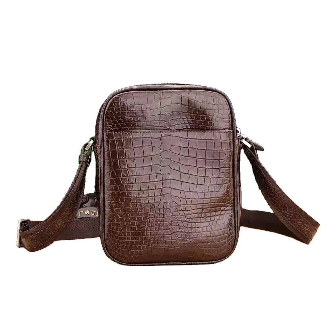 

Luxury Quality Exotic Crocodile Belly Crossbody Bag Man's Shoulder Bag Business Leather Crossbody Handbag Men, More
