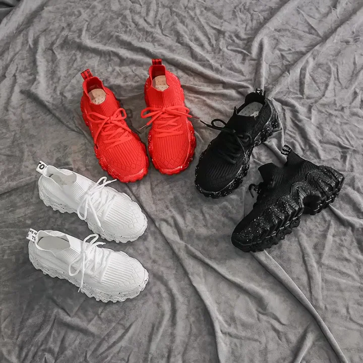 red sock sneakers