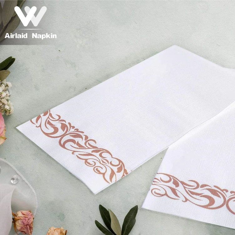

Winning 30*43Cm/1/6 Fold/55Gsm/Gold Silver Brick Red Color Linen Feel Airlaid Napkins For Party Papernapkins Serviette De Table, Accepting customized request