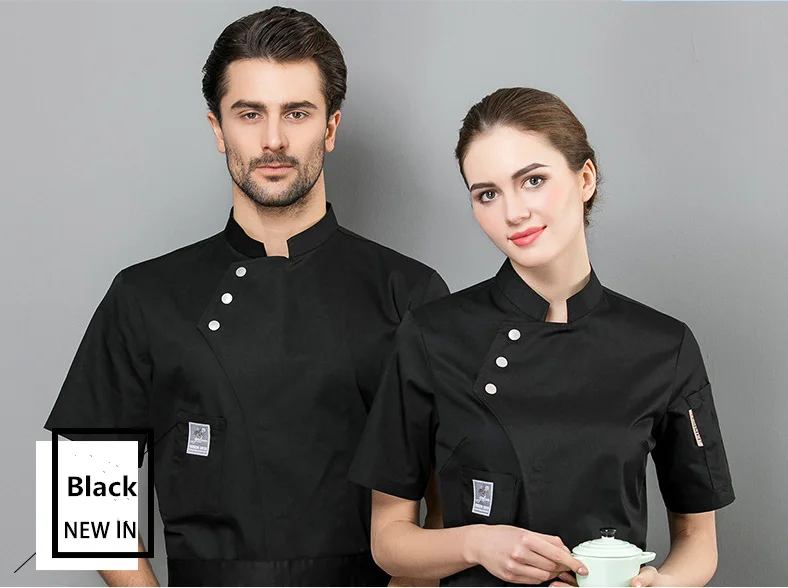 Chef Uniforms Staff For Restaurant Bar Cotton Unisex Oem Customized Jackets Logo Item Fabric