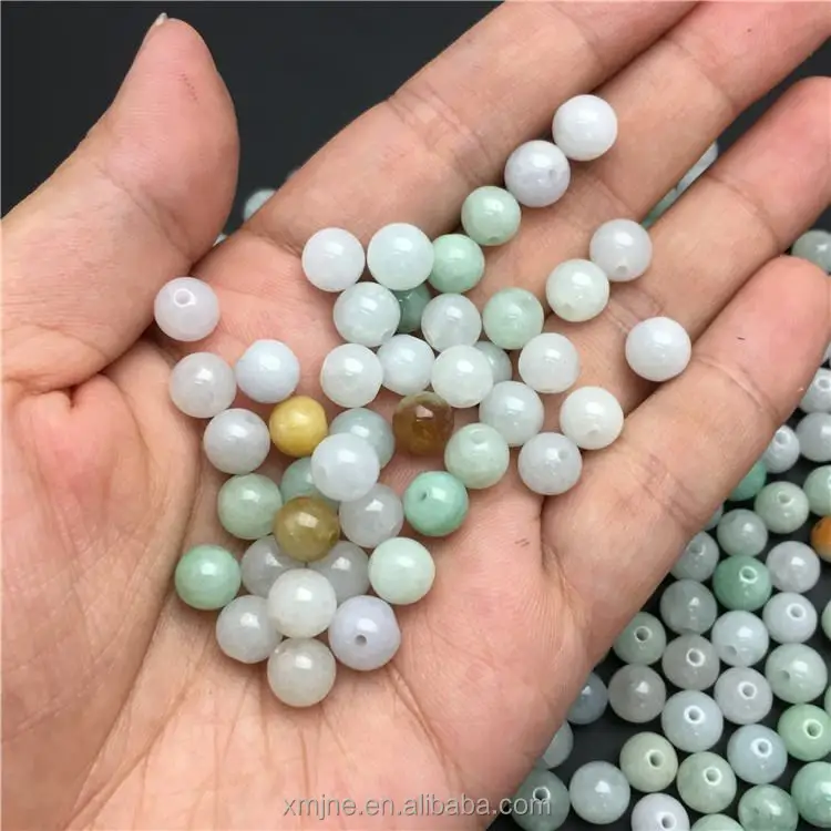 

Jade beads loose beads a cargo Burmese jade colored waxy jade small 7.5-8MM