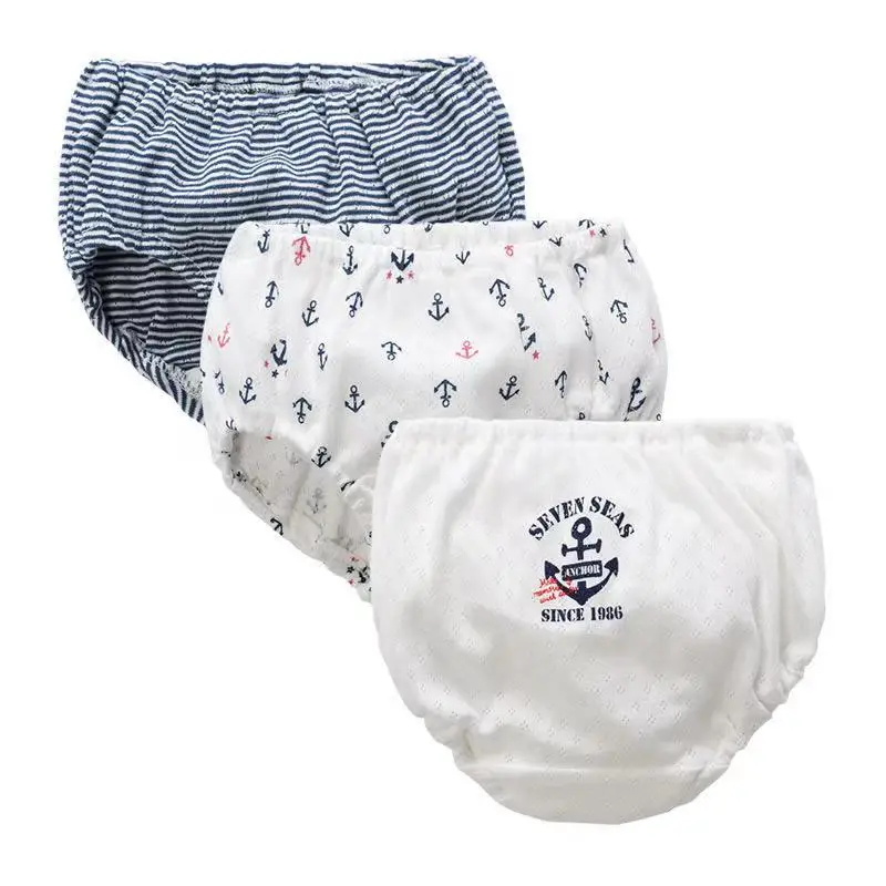 

Wholesale Eco-friendly Mesh Ventilation 100%cotton Lovely Newborn Toddler Briefs Bread pants Baby boys Infant Underwear