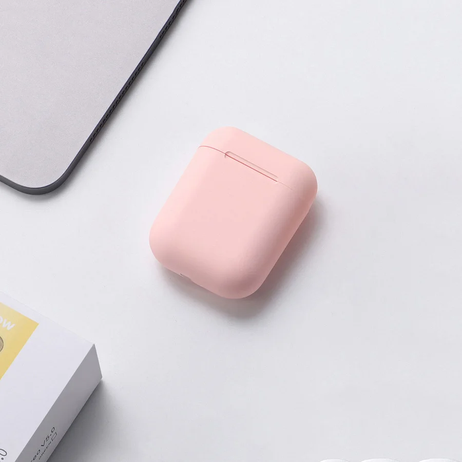 2019 macaron hoonbo True air inpods stereo ear pods touch wholesale i12s tws wireless bluetooth 5.0 earbuds earphones headphone - ANKUX.COM