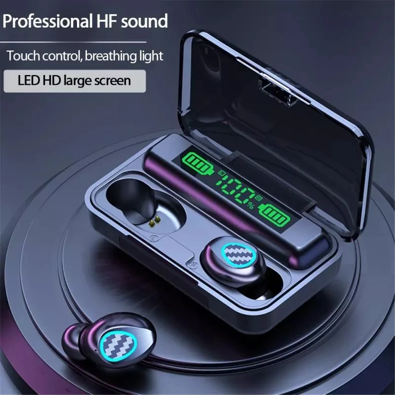 

Colorful R6 TWS Wireless Earphones 5.0 Headphones Noise Cancelling HIFI Stereo LED Display Headset For Dropshipping