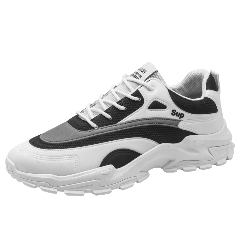 

man fashion lace-up Design Quality Cheap Sneaker Casual Shoes, Black+yellow/black+grey